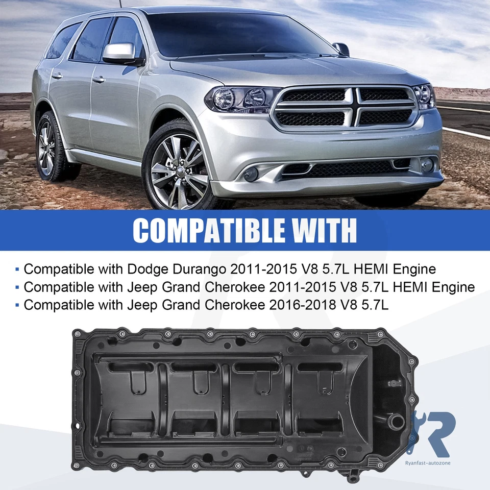 NUEVO cárter de aceite de motor apto para Dodge Durango + Jeep Grand Cherokee 2011-2018 V8 5,7 L Foto 4 de 4