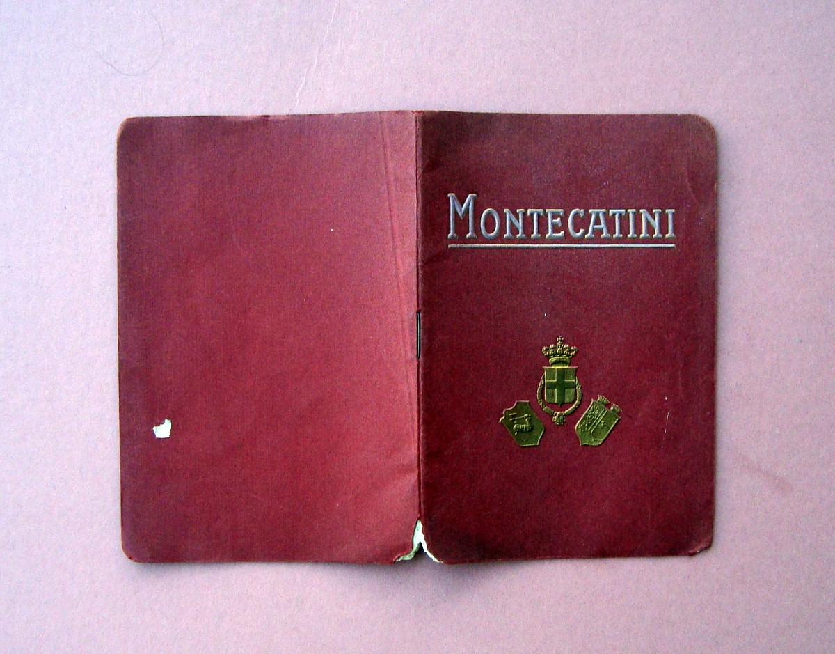 Montecatini Terme libretto cromolitografia pianta della citta primi '900