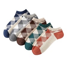 Men's Ankle Low Cut Crew Socks Men's Outdoor Sports Socks 5-Pack