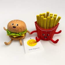 Felt Plush Cheeseburger and Fries Sun Squad Novelty