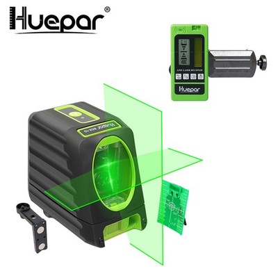 Huepar Linienlaser Kreuzlinienlaser BOX1G Grün Selbstnivellierung+Laserdetektor