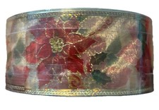 NEW Berwick Christmas Metallic Poinsettia Ribbon - 2 1/2  x 100 Ft. SEALED