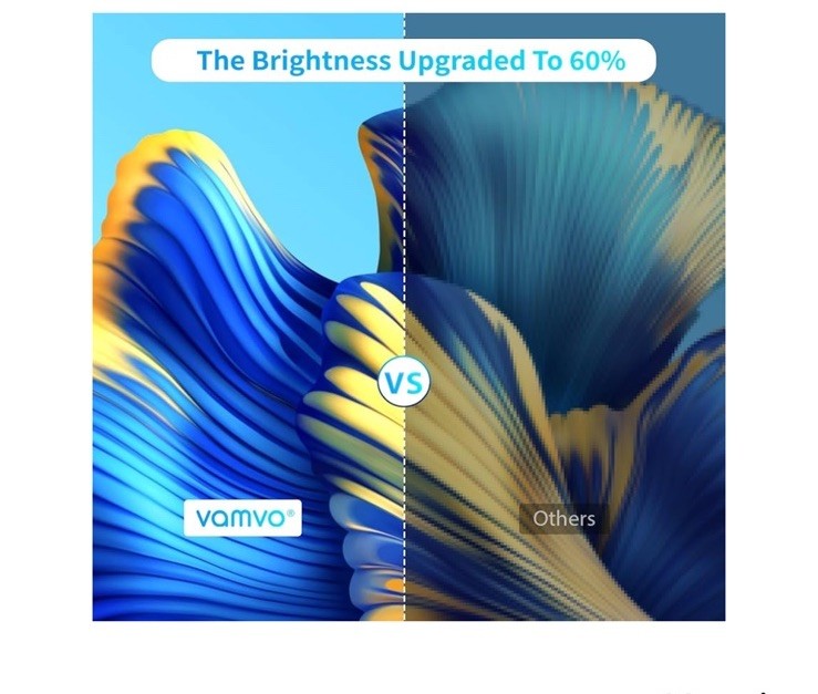 vamvo Mini Projector WiFi Portable Movie Projectors, 