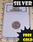 1961-D Roosevelt Dime NGC MS 66 ONLY 175 GRADED HIGHER with FREE 1/4 Goldback*