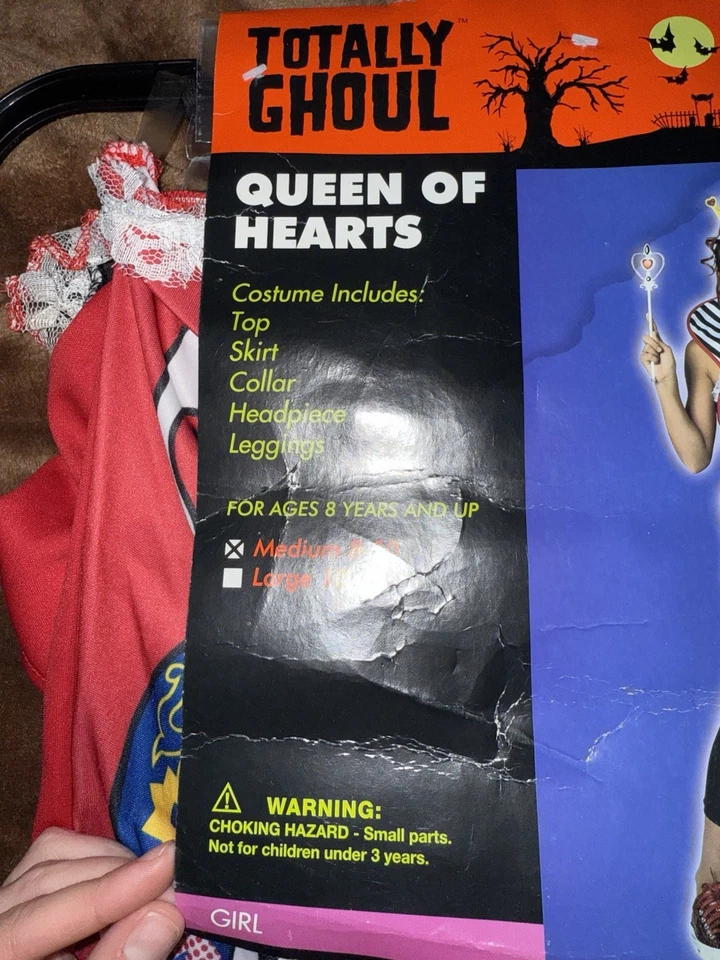 Disfraz Totally Ghoul Reina de Corazones con Accesorios Nuevo Foto 3 de 3