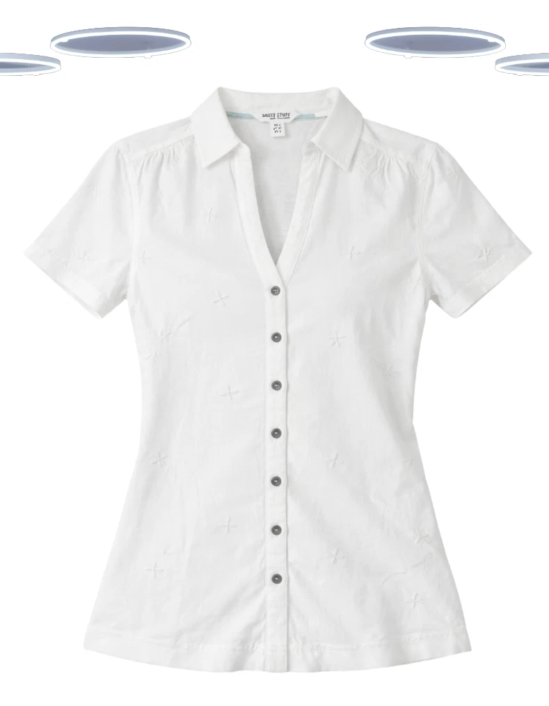 Ex White Stuff Women's Shirt - Short Sleeve Anne Embroidered Jersey White
Opens in a new window or t