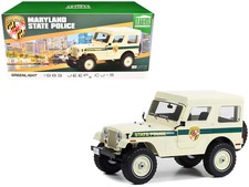 1983 Jeep CJ-5 Hardtop Beige Green Stripes 1/18 Diecast Model Car - Greenlight