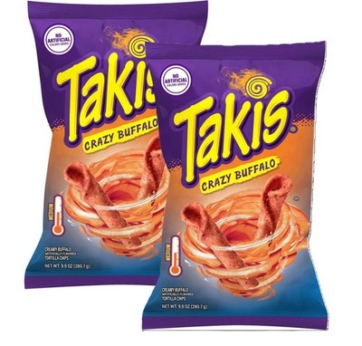 Takis Crazy Buffalo Tortilla Chips Rolled Creamy Medium Tangy 9.9oz LIMITED 2 Bg