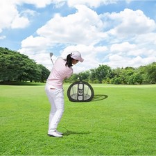 Portable Golf Chipping Net W/ 3 Target Pockets Practice Indoor Outdoor New