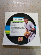 Jeff Conine Florida Marlins 1994 Oscar Meyer Superstar Round-Up Proof BACK