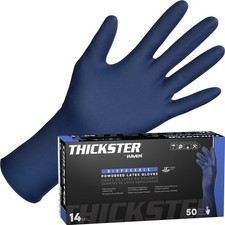 6603 (1 box) Thickster Textured Safety Latex Gloves, Large