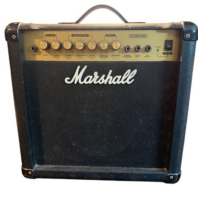 Marshall G15R CD Combo Guitar Amplifier 45W Reverb Black Gold Practice Amp