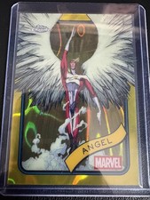 2025 Topps Chrome Marvel Angel Yellow Lava Refractor #186