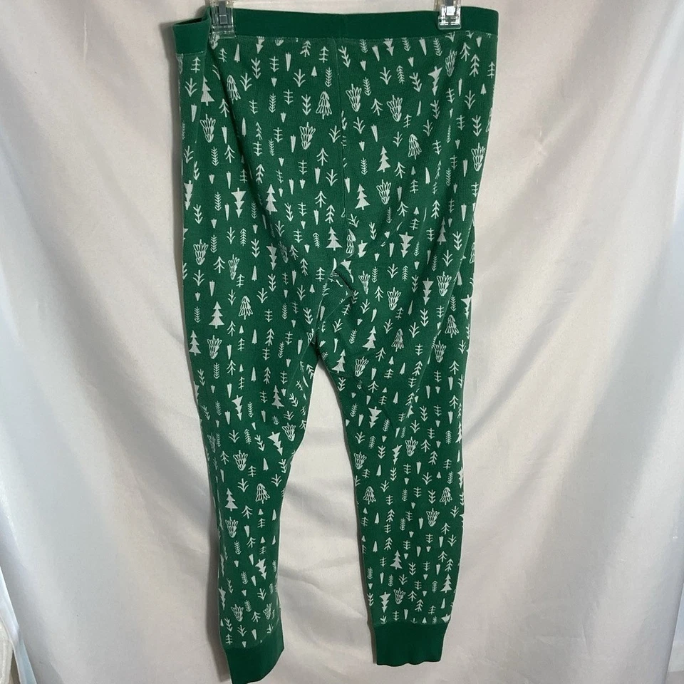 Antiguo Pijama Azul Marino 2 Piezas Navidad Elfo Térmico Rayas/Árbol de Navidad Para Mujer XL Foto 4 de 4