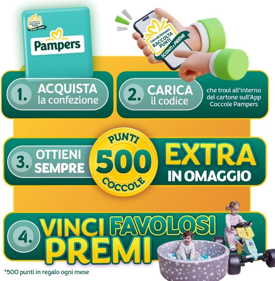 Pampers Baby Dry Taglia 5 (11-25kg) 192 Pannolini +500 Punti Coccole Extra - Immagine 2 di 4