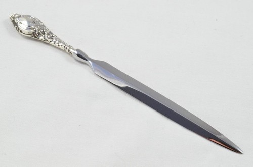 Antique Birmingham Sterling Silver Handle Letter Opener Charleston Pattern 1908 - Picture 6 of 6