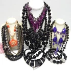 VINTAGE TO NOW FASHION/COSTUME JEWELRY NECKLACE LOT, ASSORTED MATERIALS