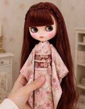 Blythe ICY Doll White matte Skin wine red Hair 12 inch BJD Nude Freeshipping