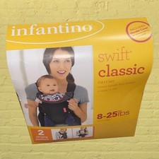 Infantino Swift Classic Baby Carrier 8-25 lb Face In Out Hands Free Sling Black