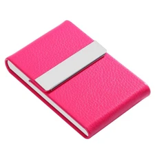 JuneLsy Business Card Holder Case - Professional PU Leather Business Card Cas...