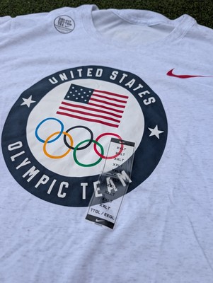 Nike Team USA Men's Sz 2xl Tall Olympic T-Shirt Olympics Tee CN1472-051 NWT Gray