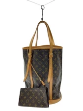 LOUIS VUITTON tote bag bucket GM_monogram canvas PVC Brown Used