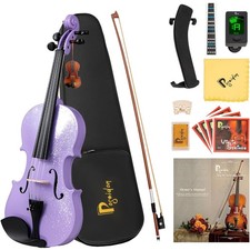 Acoustic Violin for Beginner, Full Size Violin Set for Students with Hard Cas...