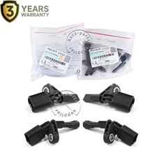 4 ABS Wheel Speed Sensor Front Rear Left & Right for Skoda Volkswagen Golf Jetta