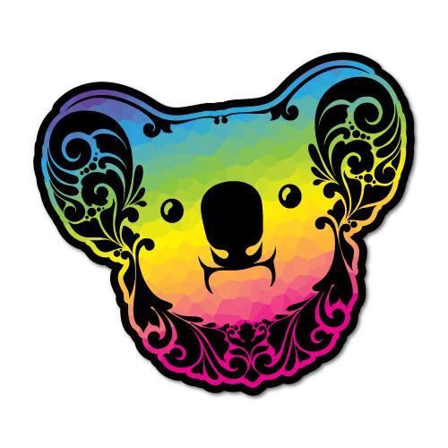 Rainbow Flowery Koala Sticker eBay