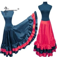 Spanish Bullfight Belly Dance Skirt Long Flamenco Skirts Red Flamenco Dress