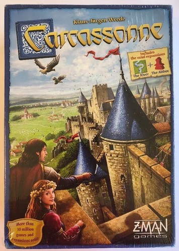 Carcassonne Family Tile Board Game Z-Man Games The River The Abbot Mini Expan - Picture 1 of 12