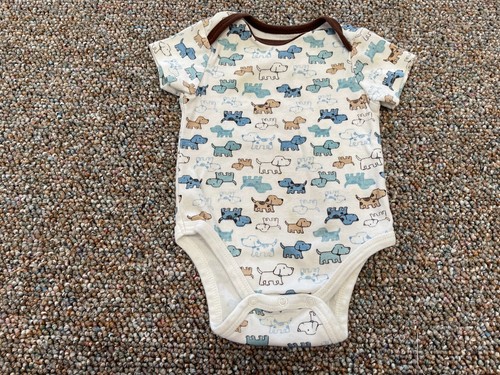Little Me Boys Dog Patterned Bodysuit 6M - Bild 1 von 3