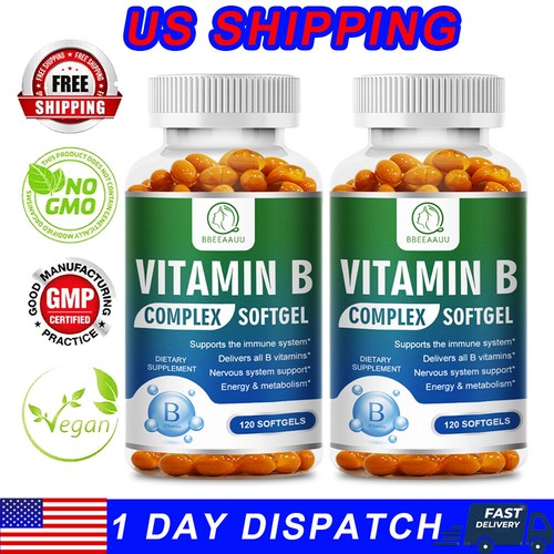 Vitamin B Complex Liquid Drops B12 B6 B1 for Energy, Brain & Heart Support