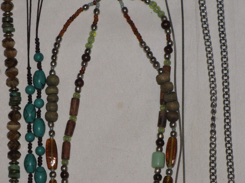 Lot Of 9 Turquoise Necklaces Beaded 925 Silver Plated Shell Pearls Womens Gems - Picture 18 of 24