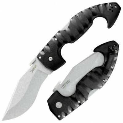 Cold Steel Spartan 21ST Black Handle Spartan Straight Folding Pocket Knife