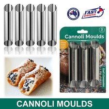 6pcs Stainless Steel Cannoli Tubes Pasty Baking Tube Cream Shells Roll Moulds