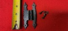 Vintage Hammered Black Colonial Cabinet Door Hinges 3/8" Offset H Style