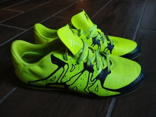 Adidas Jr X 15 3 scarpe da calcio indoor tacchetti piatti S863264 uomo 5 5 giallo neon