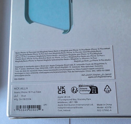 Unused OEM Ripside Blue Beats iPhone 16 PLUS MagSafe Case MCFJ4LL/A in Retail Pk - 第 15/17 張圖片