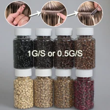 6MM Micro Ring Beads Silicone Bead Link/Lined for Feather I Tip Hair Extensions