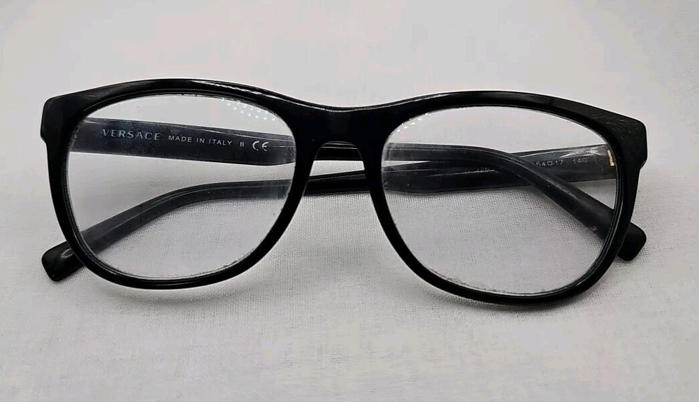Authentic Versace VE3263-B GB1 54-17 140 Black Eyeglasses Frames Only Italy