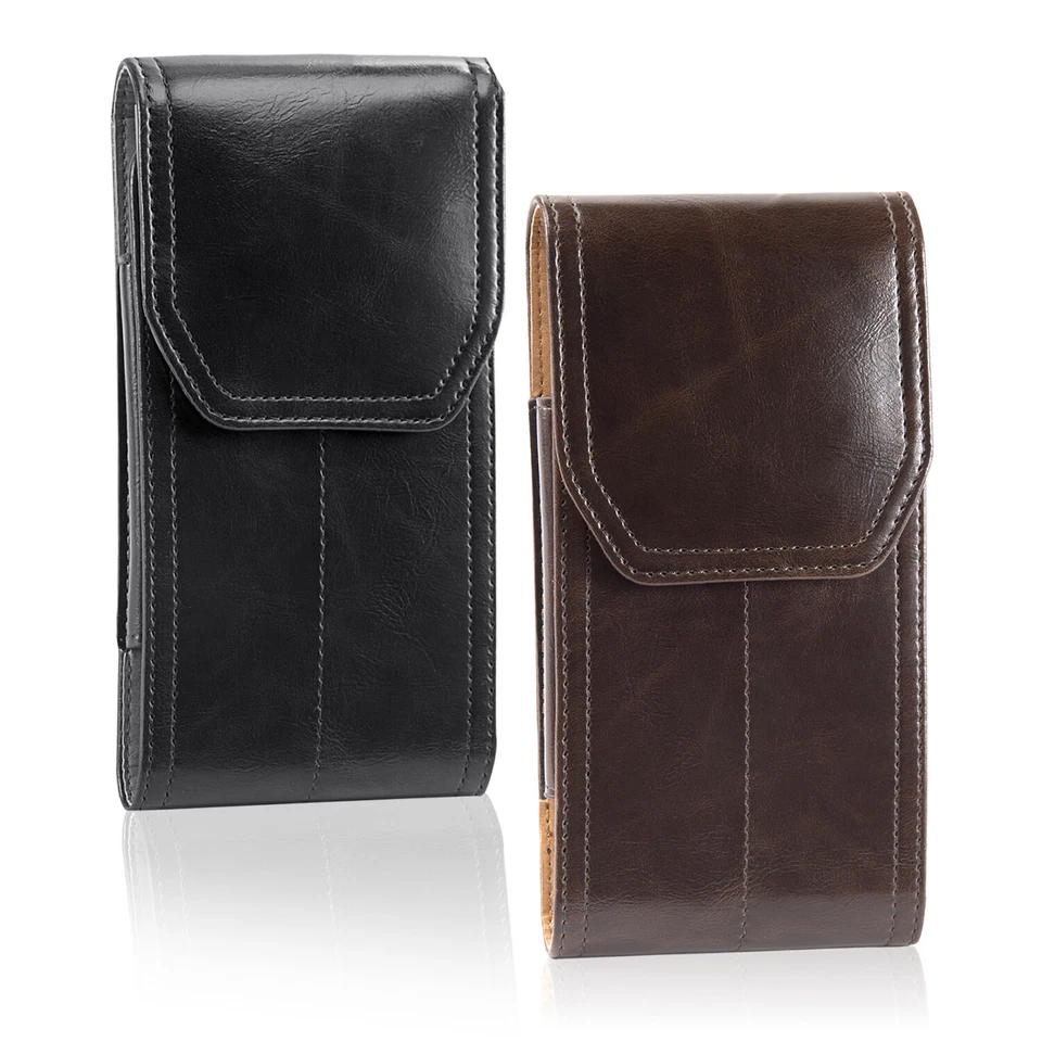 Funda de cuero vertical con clip para cinturón para Samsung Note 9 + iPhone Foto 4 de 4