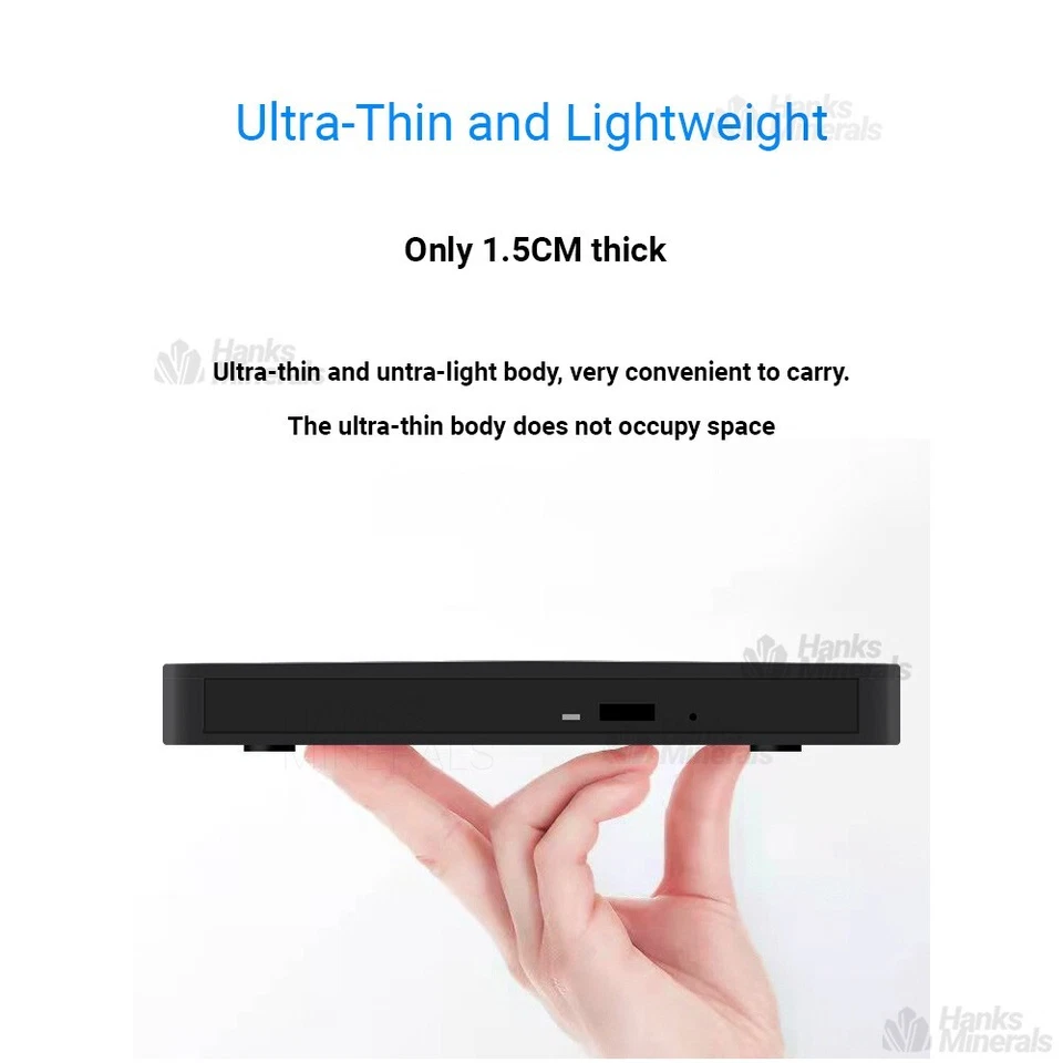 7-in-1 Slim External CD DVD Drive USB 3.0 Reader Writer Burner Player For Laptop - Image 3 of 4