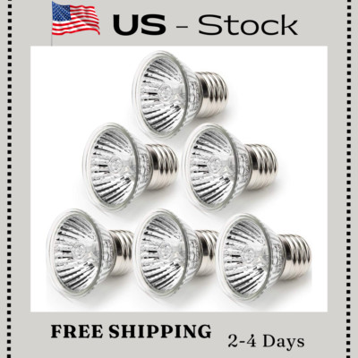 75W Sun Basking Lamp Bulb, 6 Pack Full Spectrum UVA UVB Reptile Heat Lamp Bulb