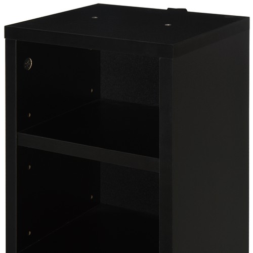 CD Media Display Regal Turmregal mit verstellbaren Einlegeböden, 2er Set schwarz - Bild 8 von 8