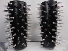MARDUK   LEATHER OLD SCHOOL SPIKED BRACER. BLACK METAL (MDLG0011)