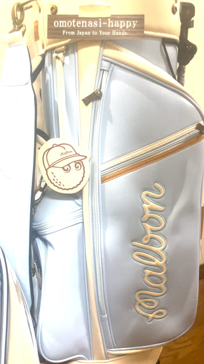 Malbon Golf Caddie Bag Color Light Blue JP With 2 hood Malbon Golf Caddie Bag Color Light Blue JP With 2 hood