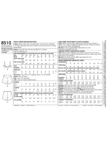 Simplicity 8510 Sz 4-20 RETRO 30s Brassier Tap Pants Bra Crop Lingerie Pattern - Picture 6 of 6