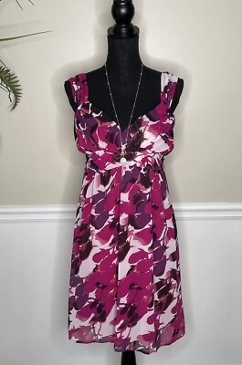 Jonathan Martin Dress Pink Purple White Floral Sundress Size 12