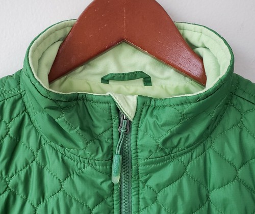 LL Bean Kids Quilted Vest Green Full Zip Lightweight Pockets Size Medium 10-12 - Picture 9 of 10